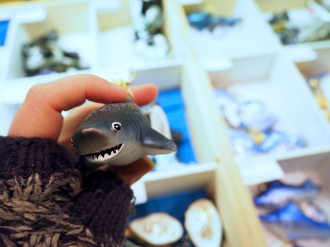 I had a very hard time walking away from this awesome shark ornament! Next year...