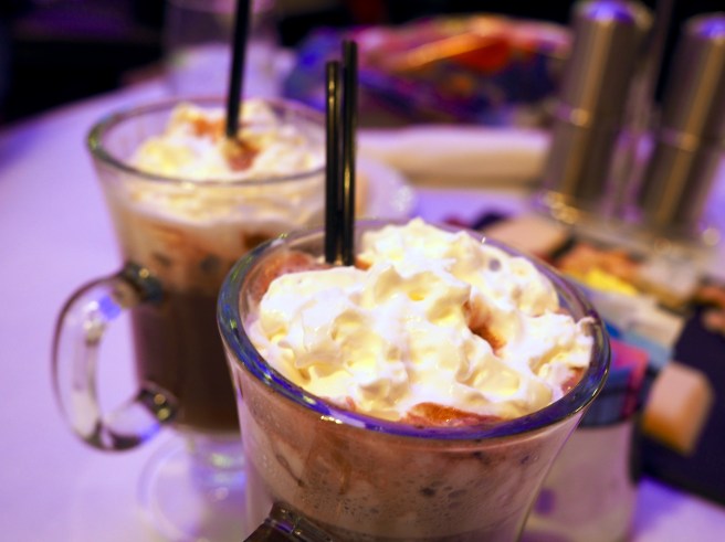 Hot chocolate at Marshall Field Chicago Walnut Room 2015