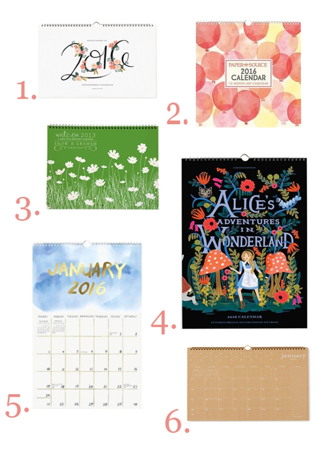 Wall Calendars 2016//List Maker Picture Taker